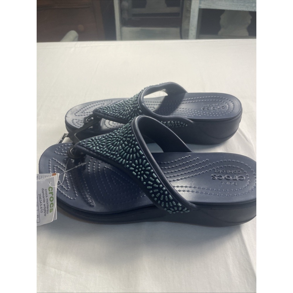 womens crocs wedge sandals size 8.5 - Picture 4 of 6